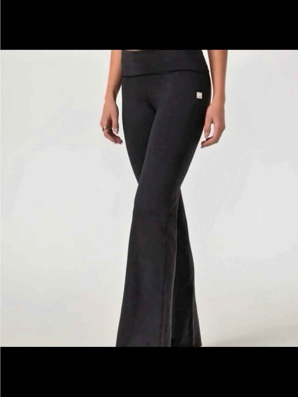Vuori Halo Foldover Pant Black Flare Pants